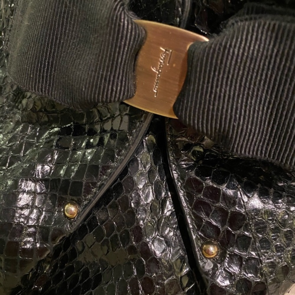 Ferragamo Miss Vara Python Bow Bag - image 6
